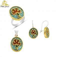 Gümüş Taşlı Set